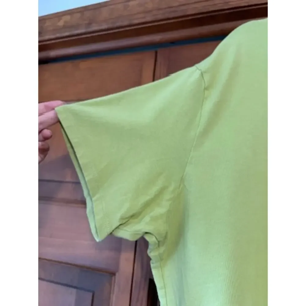Abercrombie & Fitch Women's Oversized Crop T Shirt Lime Green Boxy Tee SZ XL